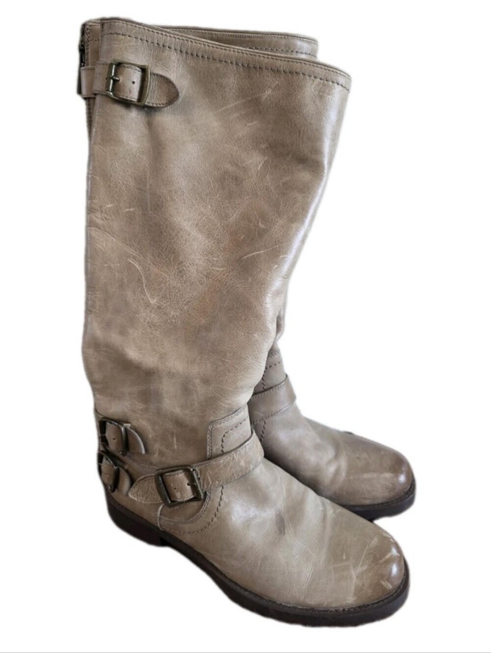 Arturo Chiang Riding Boots Womens Ella Leather Sahara Sand Size 8.5 Tan Brown